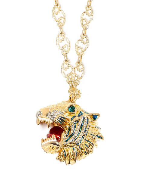 gucci tiger hoodue|Gucci tiger necklace.